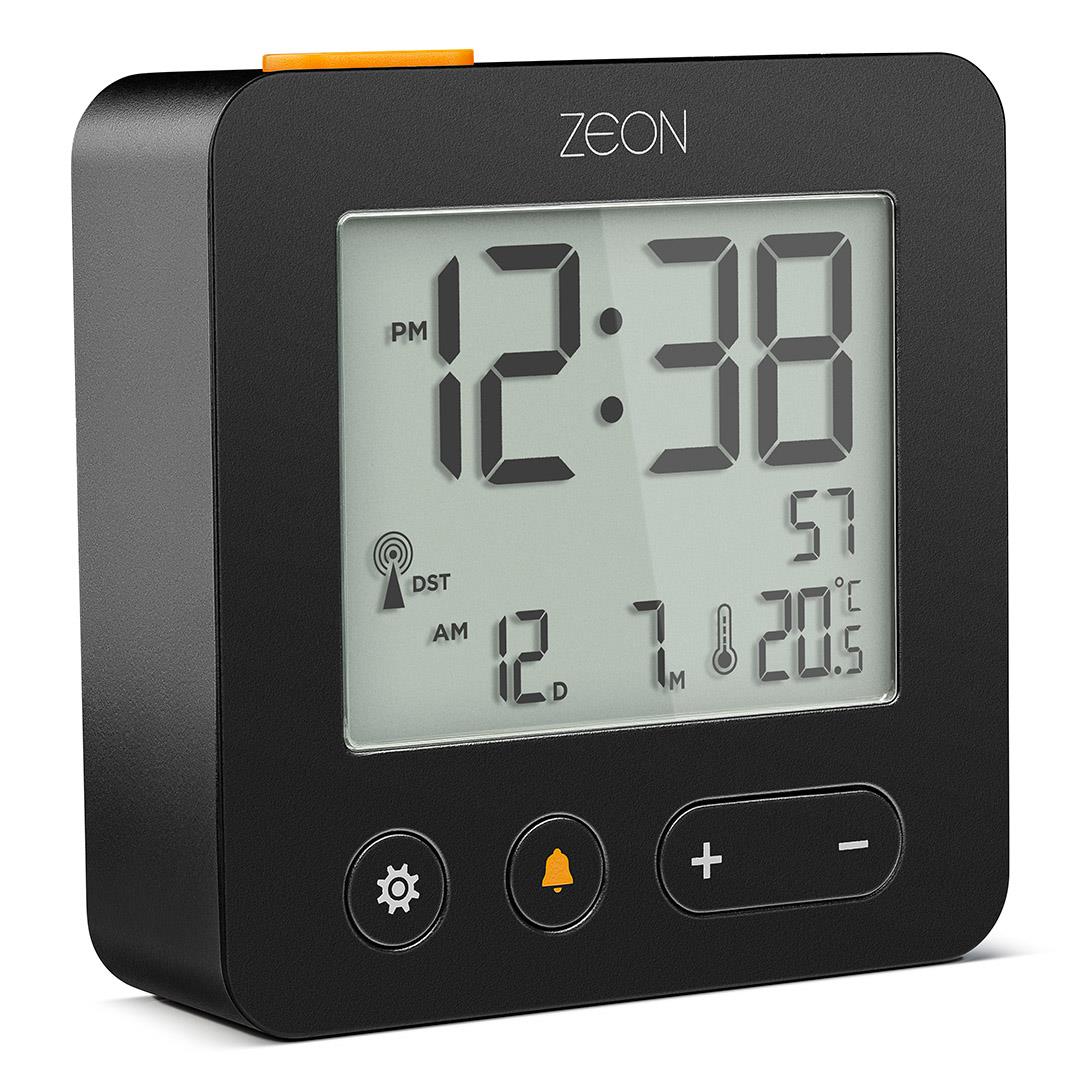 Zeon Digital LCD Display Radio Alarm Clock Black Zeon Ltd EU