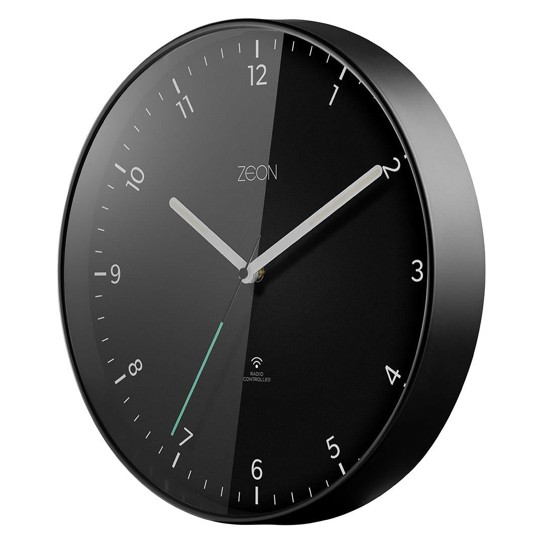 Zeon Radio Analogue Wall Clock Black Zeon Ltd EU